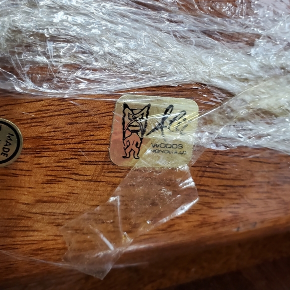 Vintage Ali'i Woods Honolulu Handcarved Wood Art Condiment Bowls, Spoons & Tray - Picture 9 of 11